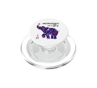 Alzheimer's Awareness Nastro Viola Elefante Floreale Donne PopSockets PopGrip per MagSafe