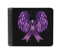 Alzheimer's Awareness Portafoglio da uomo a due ante sottile porta carte di credito in pelle, Stile:, Taglia unica