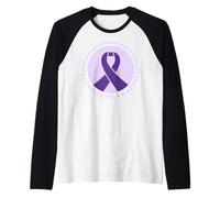 Alzheimer's Awareness Purple Ribbon Memory Loss Walk Maglia con Maniche Raglan