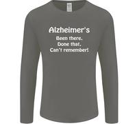 Alzheimer's Been There Can't Remember Divertente Uomo Manica Lunga T-Shirt