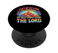 Alzo gli occhi sulle colline, il mio aiuto viene dal Signore PopSockets PopGrip Adesivo