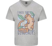 Alzo Piccoli Dinosauri Lucertole Camaleonte Maglietta Cotone Uomo V-Neck
