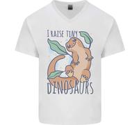 Alzo Piccoli Dinosauri Lucertole Camaleonte Maglietta Cotone Uomo V-Neck
