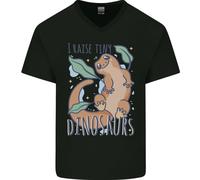 Alzo Piccoli Dinosauri Lucertole Camaleonte Maglietta Cotone Uomo V-Neck