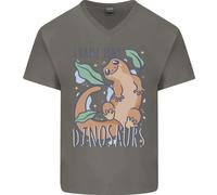 Alzo Piccoli Dinosauri Lucertole Camaleonte Maglietta Cotone Uomo V-Neck