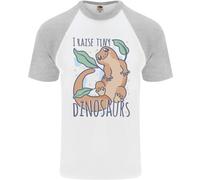 Alzo Piccoli Dinosauri Lucertole Camaleonte Maglietta Da Baseball S/S Uomo