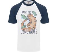 Alzo Piccoli Dinosauri Lucertole Camaleonte Maglietta Da Baseball S/S Uomo