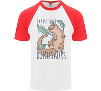 Alzo Piccoli Dinosauri Lucertole Camaleonte Maglietta Da Baseball S/S Uomo