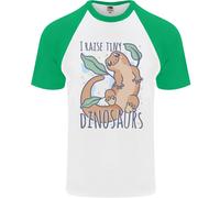 Alzo Piccoli Dinosauri Lucertole Camaleonte Maglietta Da Baseball S/S Uomo