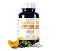 Alzuro Labs Saw Palmetto e semi di Zucca | 500mg estratto (4:1 & 10:1) | 120 veg
