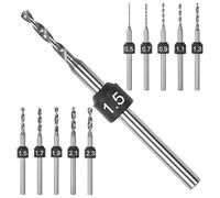 AM ARROWMAX Set di micro punte per trapano per PCB, 0,5 mm-2,3 mm, gambo da 3/32 pollici, dimensioni contrassegnate, set di punte per trapano in carburo di tungsteno, utensili per fai da te, ambra,