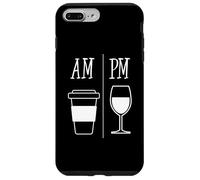 AM Bevitori di caffè PM Vino Beve Divertente Vino Amante Custodia per iPhone 7 Plus/8 Plus