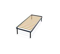 Am Group Home RETE LETTO ORTOPEDICA SINGOLA 80X190 CM, 13 DOGHE IN LEGNO E STRUTTURA IN ACCIAIO, 100% MADE IN ITALY