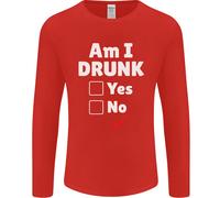 Am I Drunk Divertente Birra Alcol Vino Cedro Guinness Uomo Manica Lunga T-Shirt
