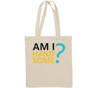 Am I Handsome Good Looks Question - Borsa tote in cotone naturale, colore: Bianco