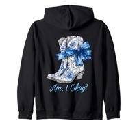 Am I Okay Boot Western Texas Cowgirl Coquette Bow Donne Ragazza Felpa con Cappuccio