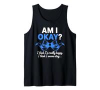 AM I OKAY? Citazione Motivazionale Nastro Blu Salute Mentale Canotta