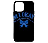 Am I Okay I Think I'm Really Happy Bow Autoriflessione Custodia per iPhone 12 mini