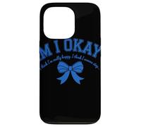 Am I Okay I Think I'm Really Happy Bow Autoriflessione Custodia per iPhone 13 Pro