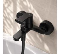 AM.PM Play F8Y10022 - Rubinetto per vasca da bagno con beccuccio, miscelatore monocomando per vasca da bagno e doccia, colore nero