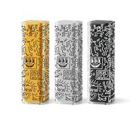 am Spray Pulizia Schermo 2 in 1 con Panno in Microfibra Integrato per Smartphone, Tablet, Laptop, Monitor PC, Smart TV e Display Auto, Ricaricabile, Keith Haring, 3 Pack