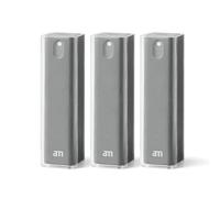 am Spray Pulizia Schermo 2 in 1 con Panno in Microfibra Integrato per Smartphone, Tablet, Laptop, Monitor PC, Smart TV e Display Auto, Ricaricabile (Grigio, 3 Pack)