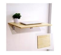 AM Tavolo pieghevole da lavoro a parete Tavolo deciduo Tavolo galleggiante in legno con supporto in metallo, scrivania da studio per computer a parete (dimensioni: 50 x 40 cm) ()