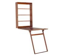 AM Tavolo pieghevole in legno massello da parete, tavolo deciduo, montaggio a parete, tavolo galleggiante da parete, scrivania per computer, scrivania per ufficio e casa