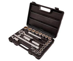Am-Tech 25 pz. 1/2" Drive, Set di Chiavi a Bussola, I0460