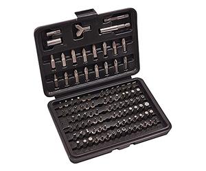 Am-Tech CRV - Set di punte in valigetta stampata soffiata, 100 pezzi