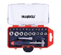 Am-Tech - Set composto da 23 utensili (chiave a cricchetto reversibile con attac