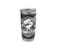 AM THE COMPUTER Tech Meccanico Cacciavite Auto Guy Bicchiere termico in acciaio inox doppia parete