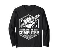 AM The Computer Tech Meccanico Cacciavite Auto Guy Maglia a Manica