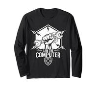 AM The Computer Tech Meccanico Cacciavite Auto Guy Maglia a Manica