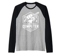 AM The Computer Tech Meccanico Cacciavite Auto Guy Maglia con Maniche Raglan