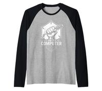 AM The Computer Tech Meccanico Cacciavite Auto Guy Maglia con Maniche Raglan