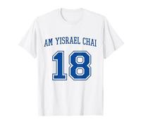 Am Yisrael Chai 18 Jewish Pride Varsity Support Israele Flag Maglietta