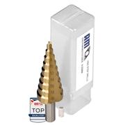AM-Zerspanungstechnik Punta a gradini HSS TiN 4-20 mm | Punta conica metallo, legno, plastica | Punta a gradini | 1 pezzo