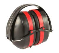 Ama Cuffia Antirumore Professionale - Protezione Uditiva Conforme EN 352 per Giardinaggio, Agricoltura e Officina, Colore Nero/Rosso, SNR 29 dB