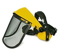 Ama Visiera protettiva 38385 a rete regolabile con cuffie antirumore gialla CE-EN 1731/352