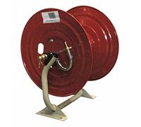 Ama Avvolgitubo per Tubi Fino a 100 m con Base a Staffa - Struttura Robusta in Metallo, Ideale per Giardinaggio, Lunghezza 66 cm, Peso 6.85 kg, Made in Italy