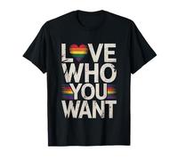 Ama chi vuoi Grafica LGBTQ per il mese del Gay Pride 2025 Maglietta