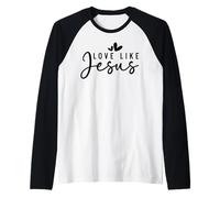 AMA Come Gesù Cristiani Uomini e Donne grati grati grati Maglia con Maniche Raglan