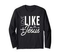 AMA Come Gesù: Messaggio Cristiano Ispiratore Maglia a Manica