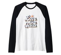 AMA Come Gesù - Parole cristiane di Dio Religioso Maglia con Maniche Raglan