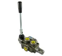 Ama Distributore oleodinamico basic per trattori da 3/8” e con 1 leva: Distributore oleodinamico a doppio effetto con ritorno a molla, Portata 40 L/min, Pressione massima 180 bar