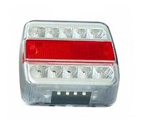 FANALE QUADRATO POSTERIORE A LED PER RIMORCHIO CARRELLINO TRATTORE FRECCIA LUCE