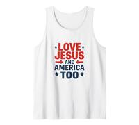 Ama Gesù e l"America troppo cristiana patriottica 4 luglio Canotta