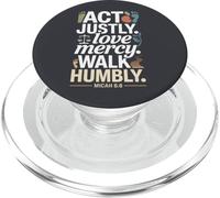 Ama giustamente la misericordia cammina umilmente Micah 6:8 PopSockets PopGrip per MagSafe