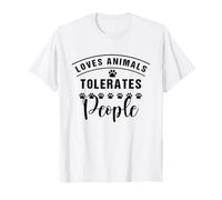 AMA Gli Animali tollera Le Persone. Amare Gli Animali Amanti degli Animali Maglietta